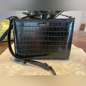 DKNY | Small Patent Leather Crossbody Bag | Black